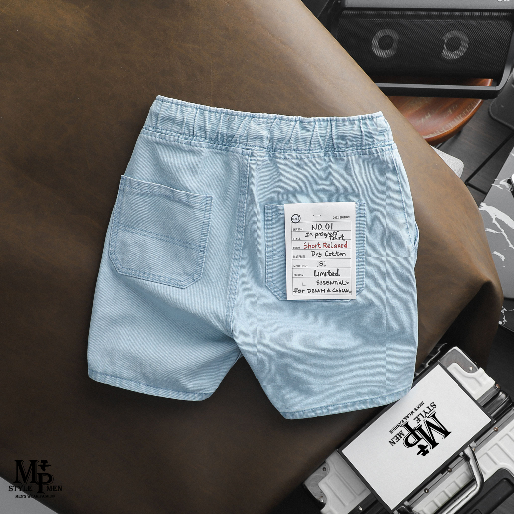 -Quần short trên gối chất vải jean thun co giản form vừa vẹn thoải mái 004