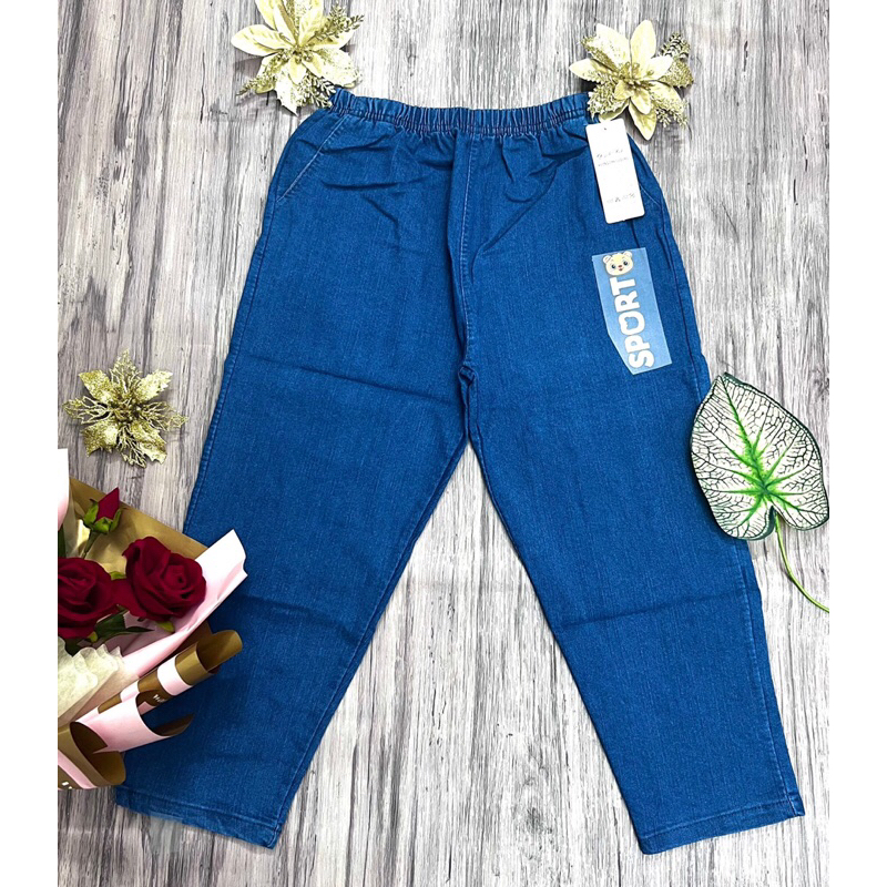 Quần jean 9 tấc co giãn, quần jean lưng thun từ 45 kí đến 65 kí