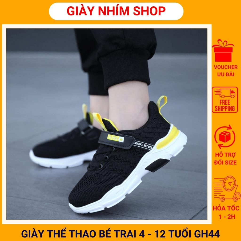 Giày thể thao bé trai siêu nhẹ thời trang phong cách Hàn Quốc trẻ em 4 - 12 tuổi chạy bộ chơi bóng rổ NHÍM SHOP VOV GH44