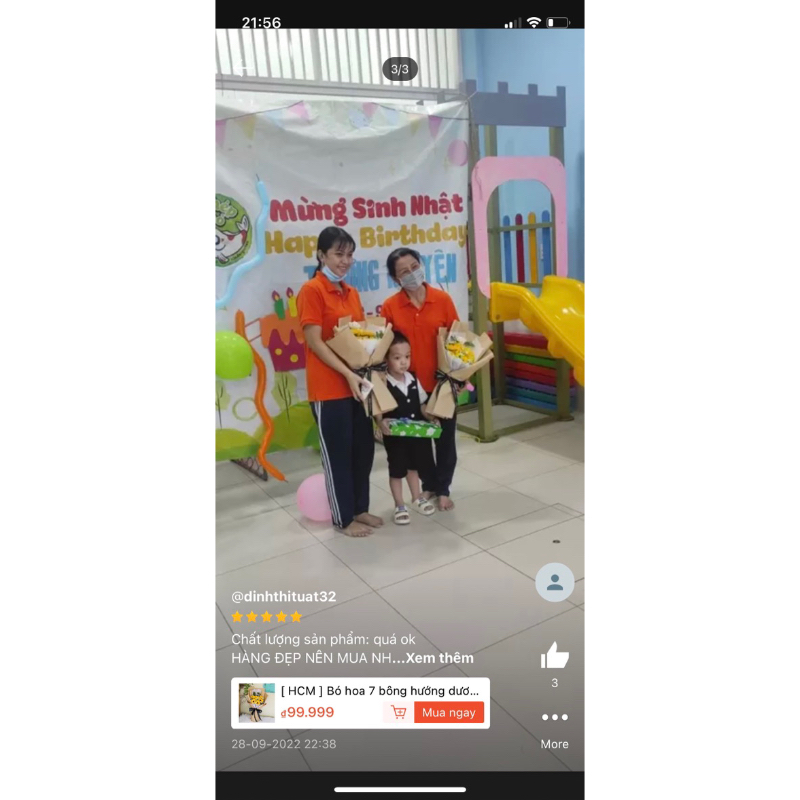 Bó hoa 7 bông hướng dương sáp tặng quà lễ tốt nghiệp