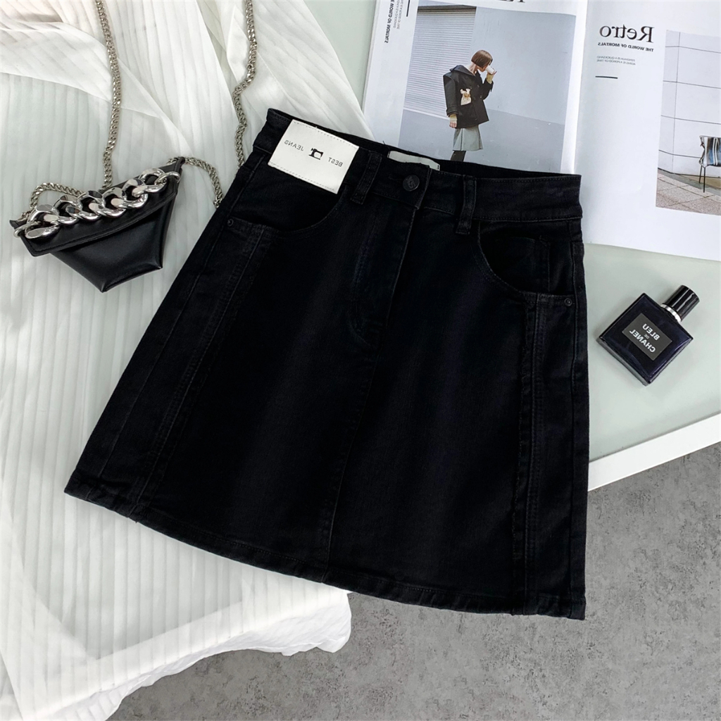 Chân Váy Jean Ngắn Nữ Bigsize Mập Fashion Chân Váy Jean Bigsize Co Giãn 4 Chiều Thon Gọn Đủ size 50-90kg CV0008