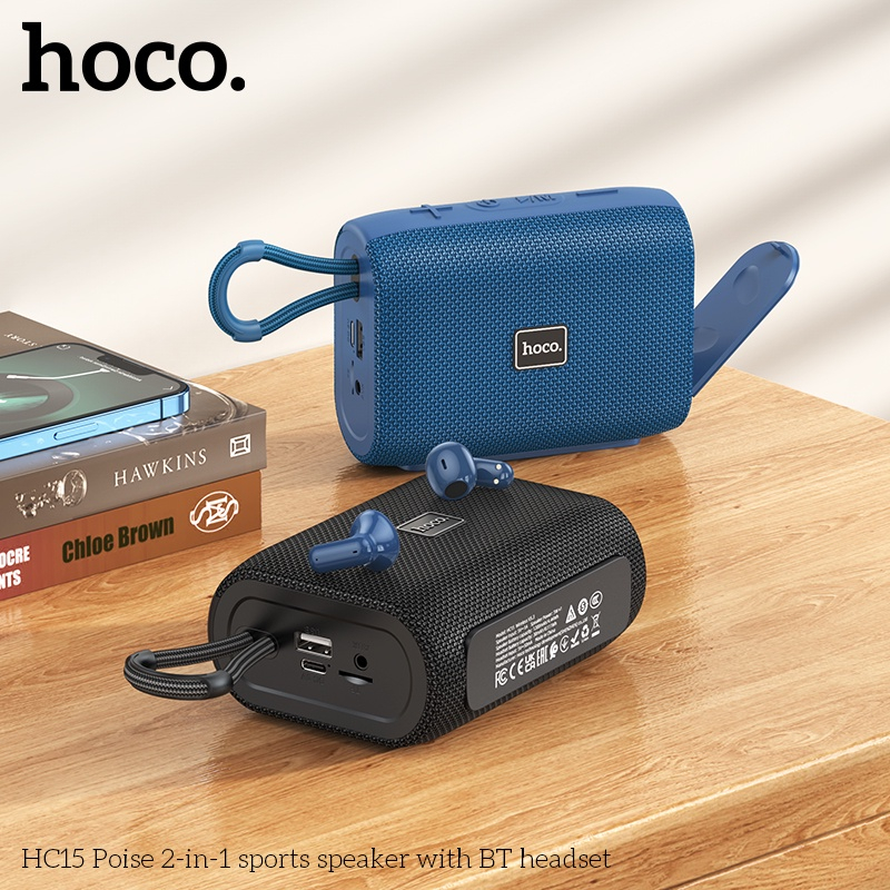 Loa Bluetooth Hoco HC15 Kèm Tai Nghe Mini Hát Siêu Hay Nghe 3h