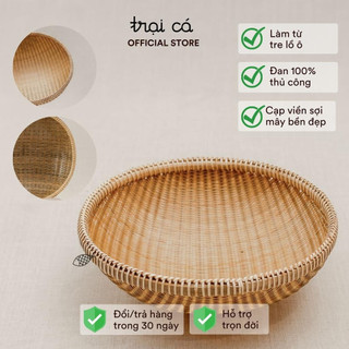 Rá Tre Tròn Đa Năng Nhiều Cỡ TRẠI CÁ Dùng Vo Gạo, Rửa Rau Củ Hoa Quả, Đồ Dùng Nhà Bếp Thân Thiện Môi Trường
