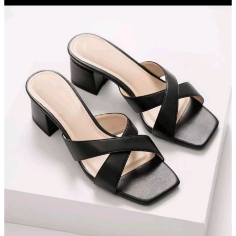 Giày cao gót 4 phân 2 vai dễ phối mọi loại đồ Bigsize 35 _45
