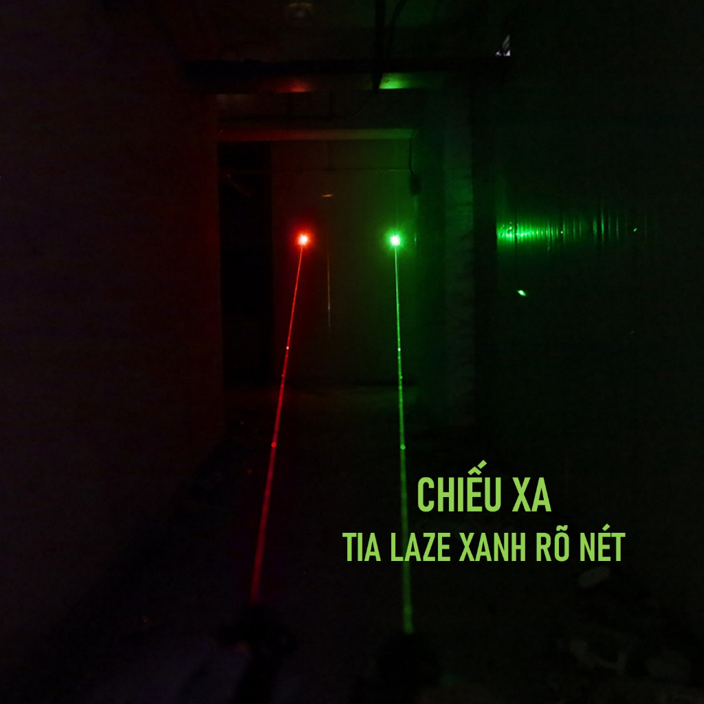 Đèn LAZE Tia Xanh Lá Kim Loại Pin Sạc - Đô Shop