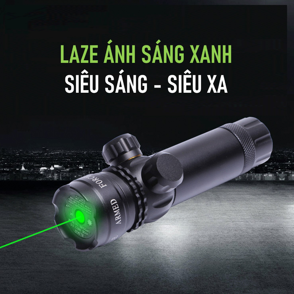 Đèn LAZE Tia Xanh Lá Kim Loại Pin Sạc - Đô Shop