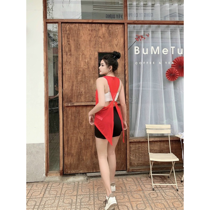 Áo Tank Thể Thao Mặc Ngoài Tập Gym Yoga Nữ - Áo Tank Thể Thao Lưới Nơ Xoắn Lưng, Chất Lưới Mềm Mịn, Co Dãn Nhe