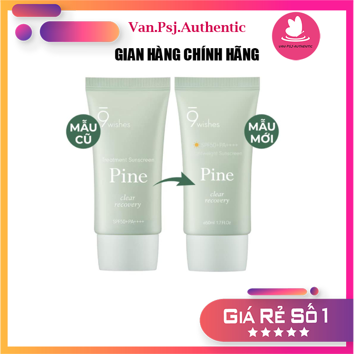 KEM CHỐNG NẮNG BẢO VỆ THANH LỌC DA 9WISHES PINE