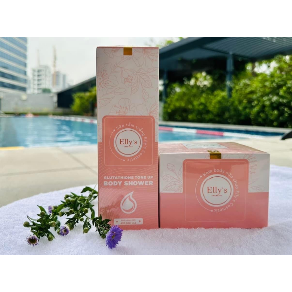 Combo Set: Kem Body + Sữa Tắm Trắng Da Elly Cosmetic