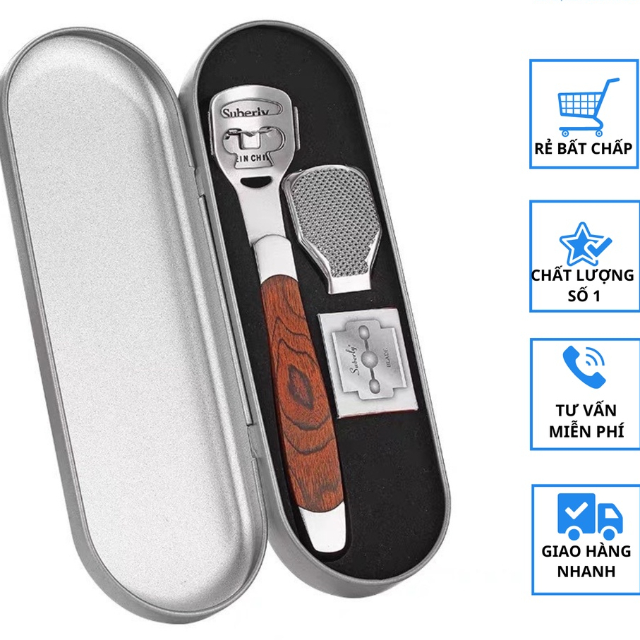 Dụng Cụ Chà Gót Chân Tẩy Da Chết Kèm 20 Lưỡi Dao Cạo
