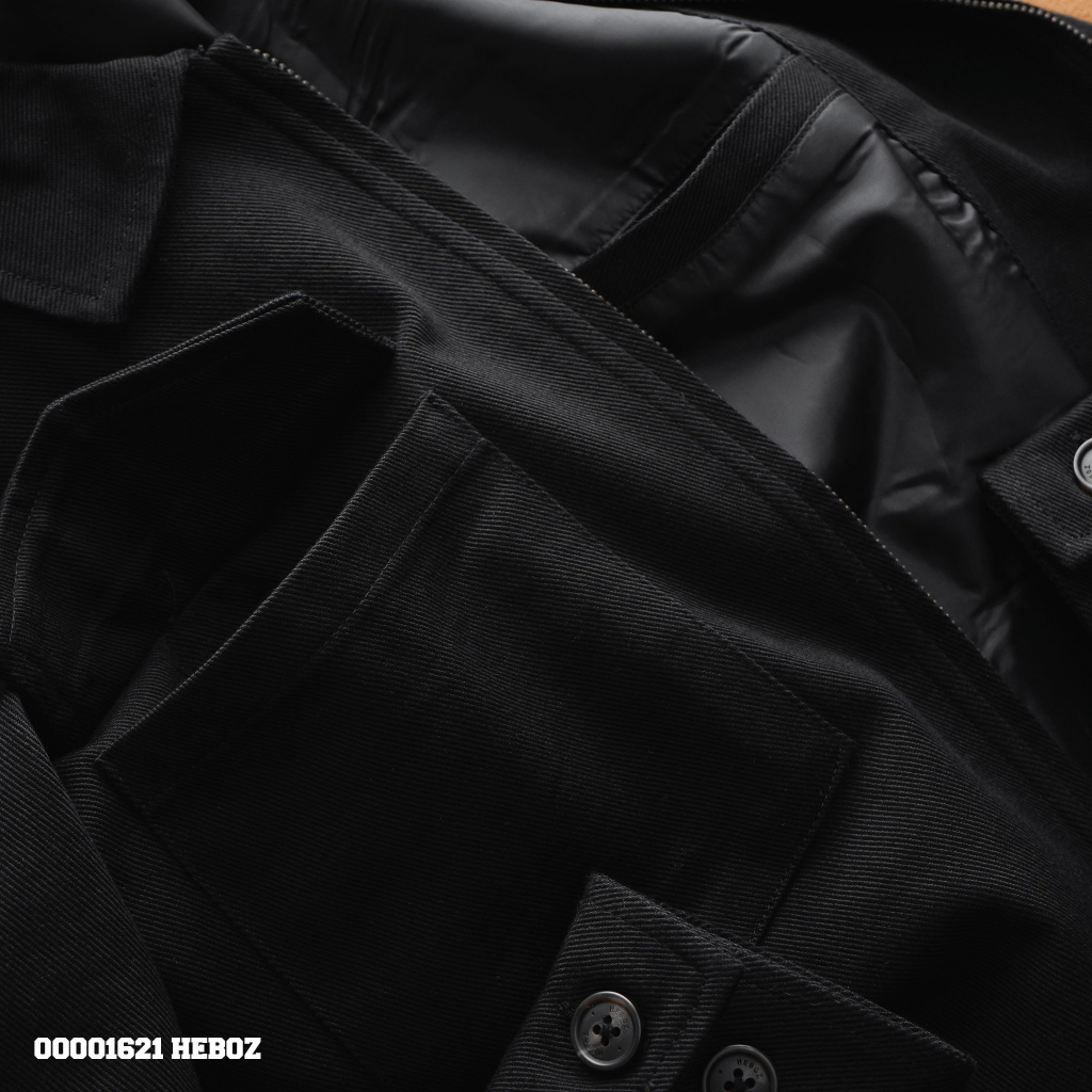 Áo khoác kaki dáng classic Heboz 3M, vải kaki cao cấp, có dây kéo thời trang phong cách - 00001621