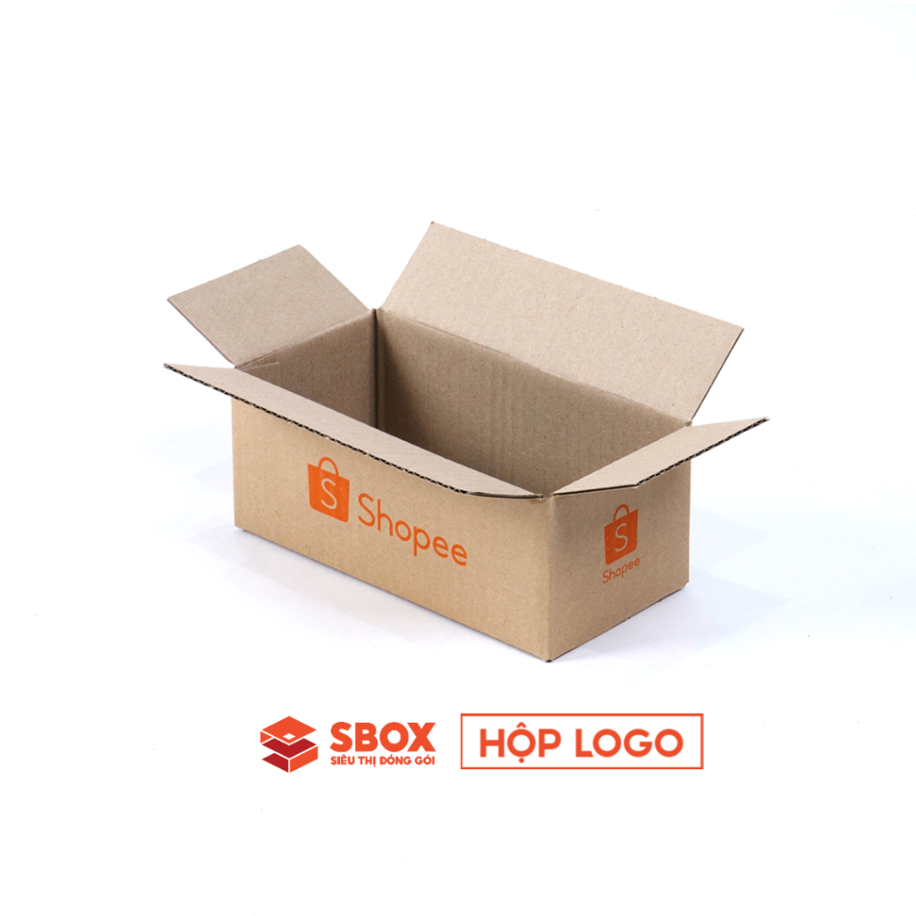 Combo 120 thùng carton đóng hàng giá xưởng - 20x10x8cm - logo Shopee hoặc hộp trơn - Giao số lượng lớn