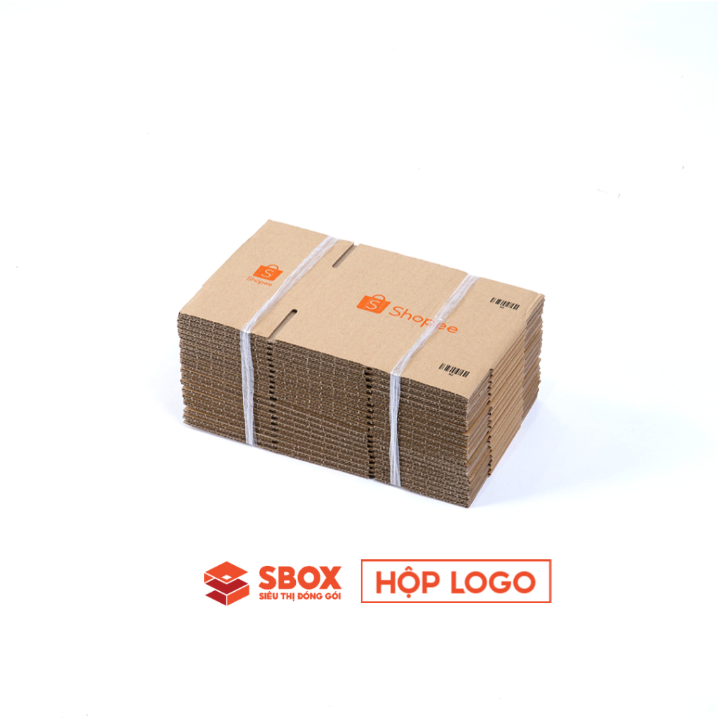 Combo 120 thùng carton đóng hàng giá xưởng - 20x10x8cm - logo Shopee hoặc hộp trơn - Giao số lượng lớn