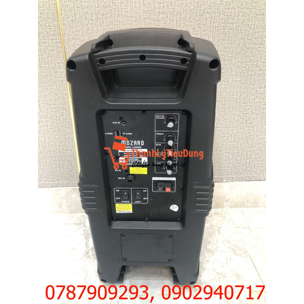 Loa Kéo Bluetooth Mozard L0629K Đen Xám - HÀNG TRƯNG BÀY