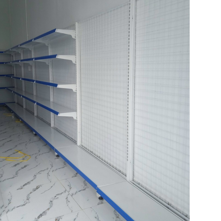 Bình Minh - Kệ siêu thị đơn áp tường Dài 0.7m , 0.9m -cao 1.2m, 1.5m  dày dặn , chắc chắn