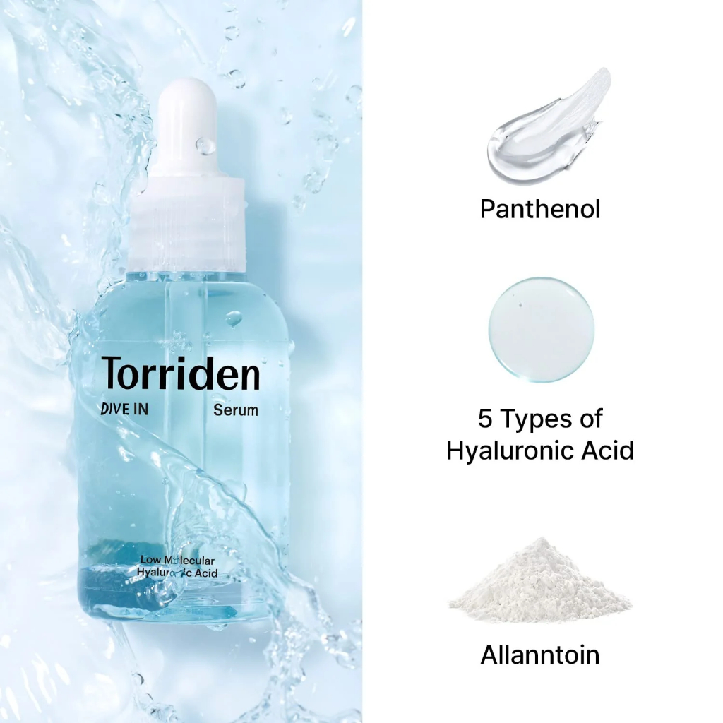 Tinh chất dưỡng ẩm mềm da Torriden DIVE-IN Low molecule Hyaluronic acid Serum