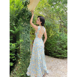 COLUS - Đầm hoa dáng xoè cut-out lưng