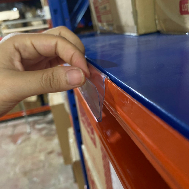 Nẹp chữ S, nẹp cài kệ nhà kho kệ trung tải. nẹp giá kệ kho, nẹp nhựa siêu thị