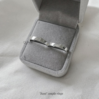 Nhẫn đôi Bani, nhẫn đôi bạc 925 đơn giản sang trọng Quinn Jewelry