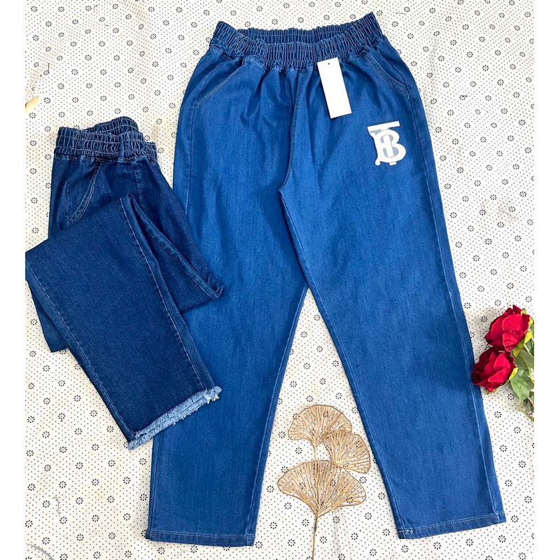 Quần jean 9 tấc co giãn, quần jean lưng thun từ 45 kí đến 65 kí