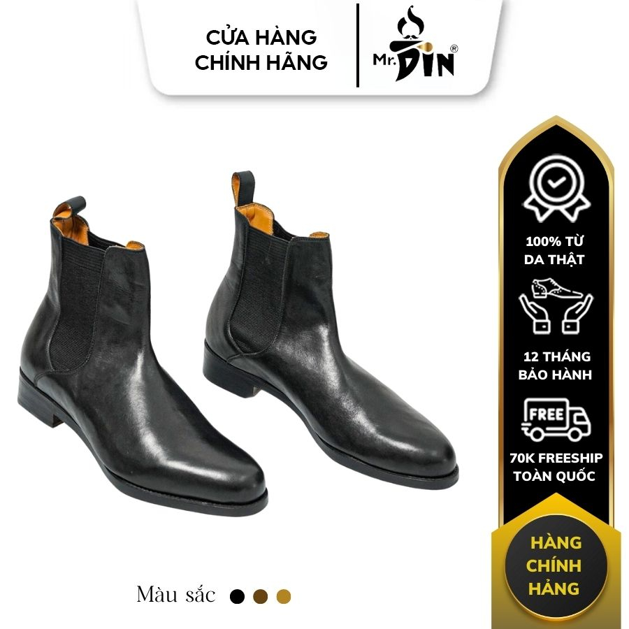Giày Boot Nam Bằng Da Mr.Din Md004