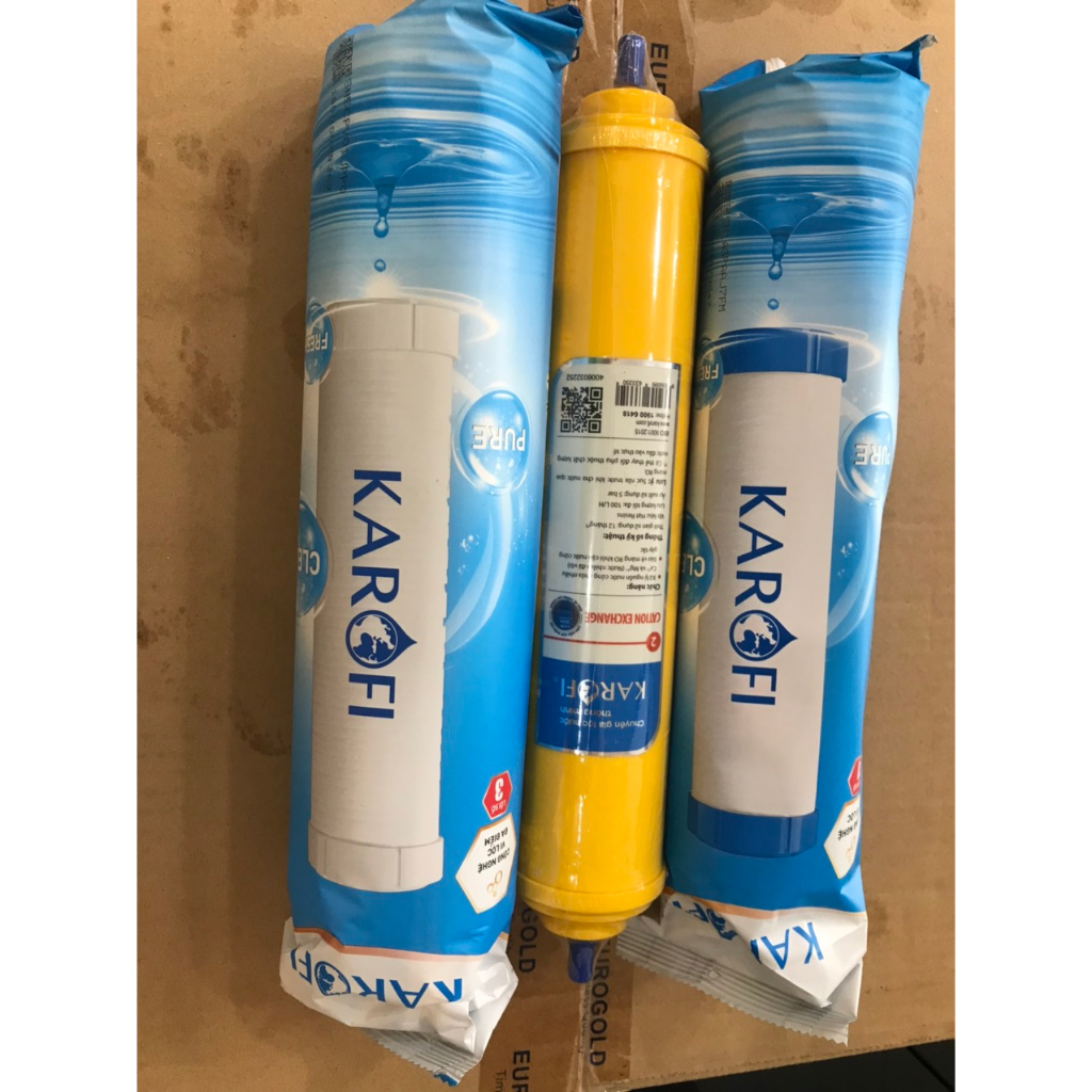 Bộ 3 lõi lọc nước karofi số 123  - dành thay cho model karofi k8ro-h
