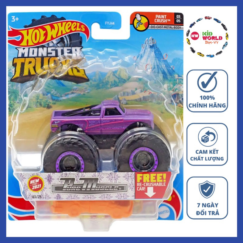 Xe mô hình Hot Wheels Monster Trucks Pure Muscle GTH81.