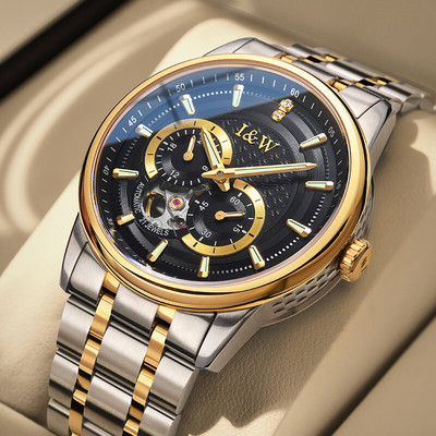 Đồng hồ nam chính hãng I&W Carnival  627G-T2 kính chống xước,chống nước 30m,Bh 24 tháng,máy cơ (automatic),dây kim loại