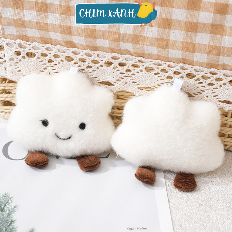 Móc khóa thú bông móc khóa đám mây cười ngộ nghĩnh dễ thương mềm mại dùng treo balo túi xách treo móc khóa PKCX11