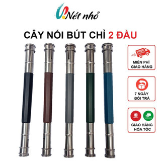 Cây nối dài bút chì, dụng cụ nối chì 2 đầu kim loại phù hợp các loại bút chì