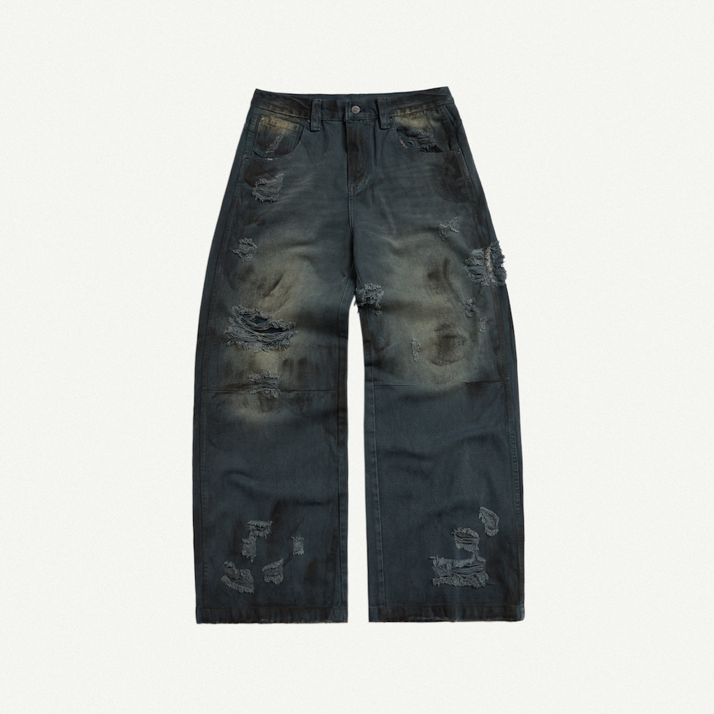 TRASH JEANS BLUE / Quần jeans cạp trễ / GAMBLE WORLDWIDE