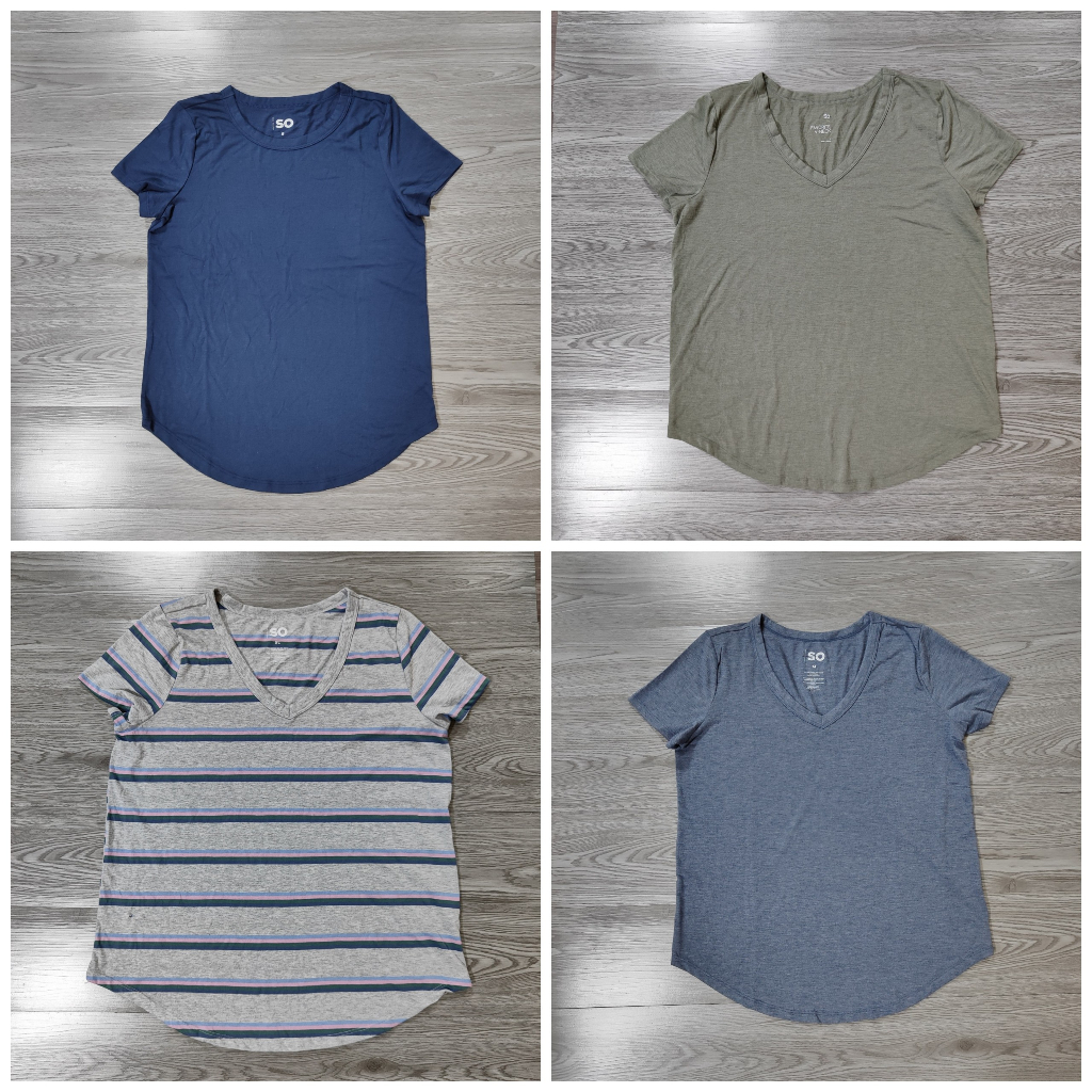 Áo thun nữ xuất dư chất cotton mềm mại hiệu S.O size ( S-XL )