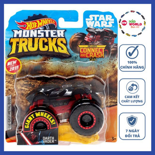 Xe mô hình Hot Wheels Monster Trucks Connect and Crash Car Darth Vader GGT46.