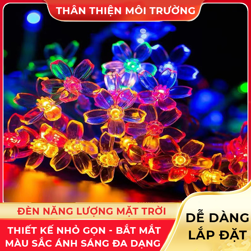 Đèn năng lượng mặt trời trang trí sân vườn hình bông hoa, thân thiện với môi trường- K1524