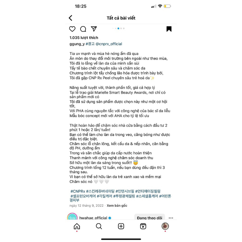 Peel tái tạo trẻ hoá da chuyên sâu CNP