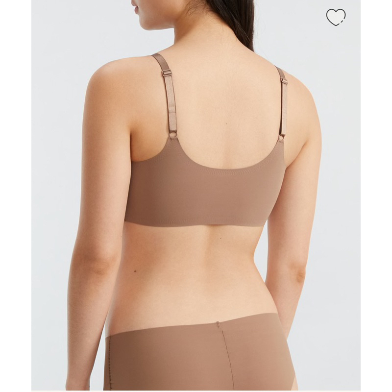 [Sẵn/Chính hãng 100%] Set CK Áo Bra Invisibles Comfort Lightly Lined Retro Màu Mauve Brown