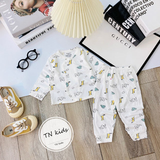 Bộ sơ sinh dài cài khuy lệch, chất peptit mềm mát cho bé