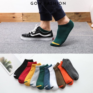 Set 5 đôi tất cổ ngắn nữ GOMTAT dễ thương nhiều màu, chất liệu cotton dày dặn thoáng khí, cực êm chân  -CB001