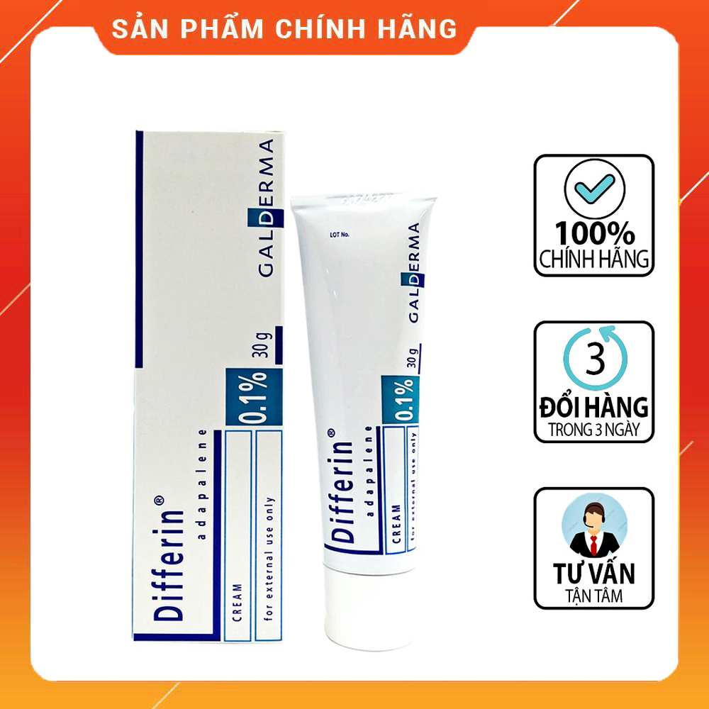 Dífferin Cream Kem giảm mụn đầu đen tuýp 30g xuất xứ từ Pháp