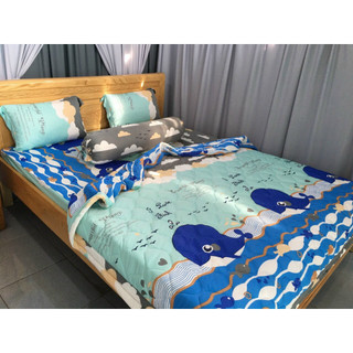 Bộ Drap kèm mền Thun Hàn Quốc ( 5 món }1M8 X 2M hoặc mền lẻ.
