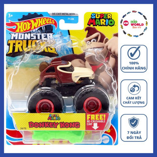 Xe mô hình Hot Wheels Monster Trucks Super Mario Donkey Kong GWK21.