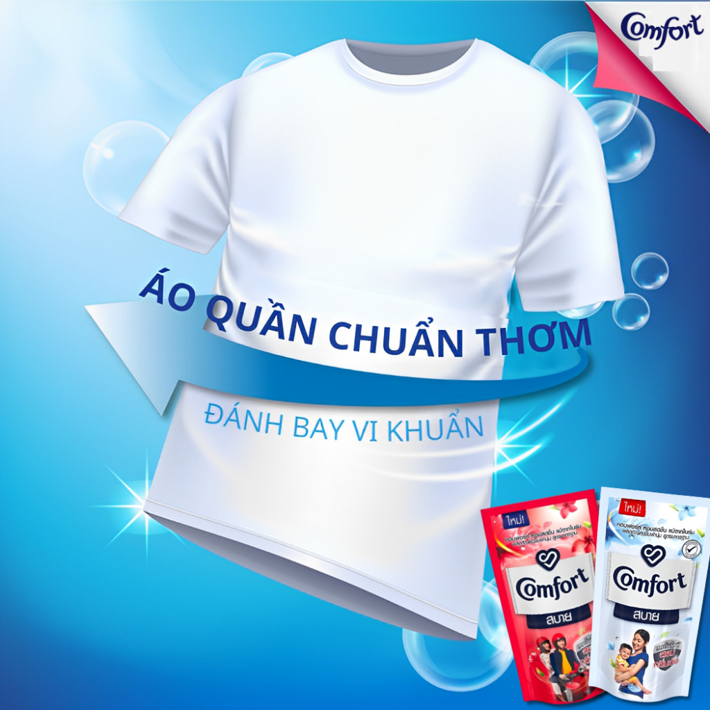 Nước Xả Vải Comfort Thái Lan Quần Áo Thơm Mát Lưu Hương Dài Lâu 500ml