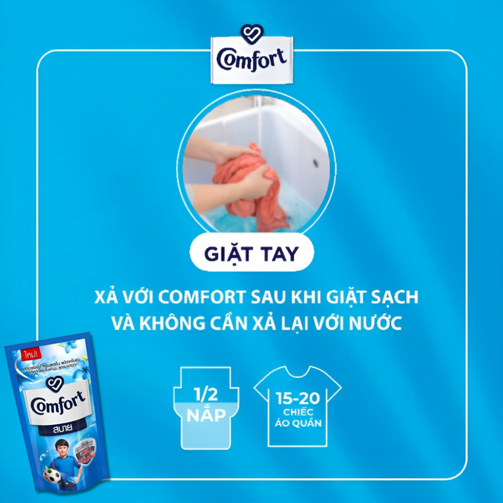 Nước Xả Vải Comfort Thái Lan Quần Áo Thơm Mát Lưu Hương Dài Lâu 500ml