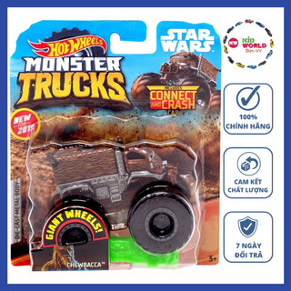 Xe mô hình Hot Wheels Monster Trucks Connect and Crash Car Giant Wheels Star Wars Chewbacca GGT47.