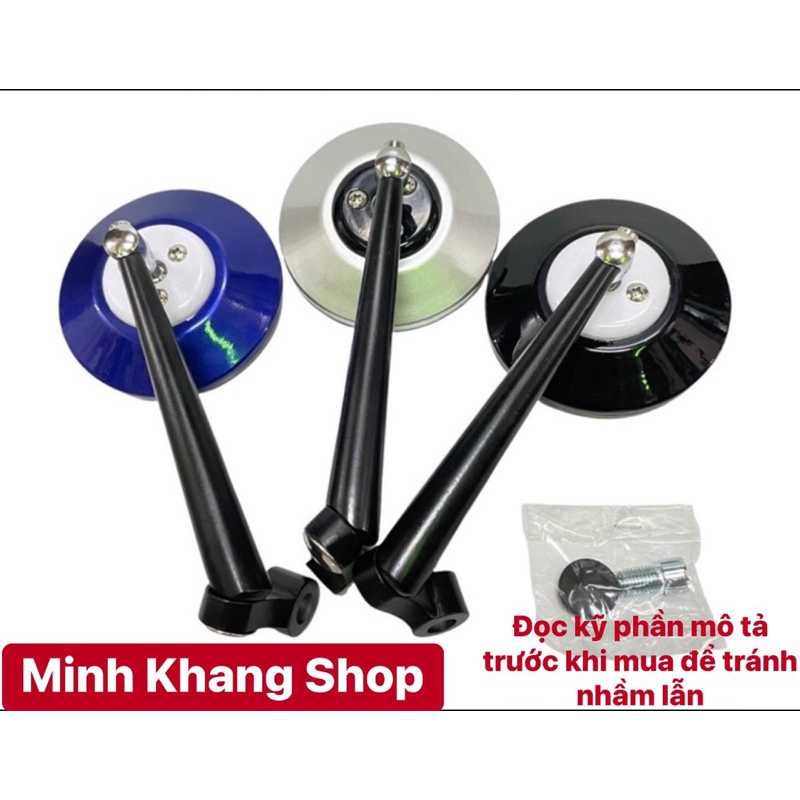 GƯƠNG CHIẾU HẬU TRÒN_MẶT GƯƠNG TRẮNG gắn được hầu hết các dòng xe máy