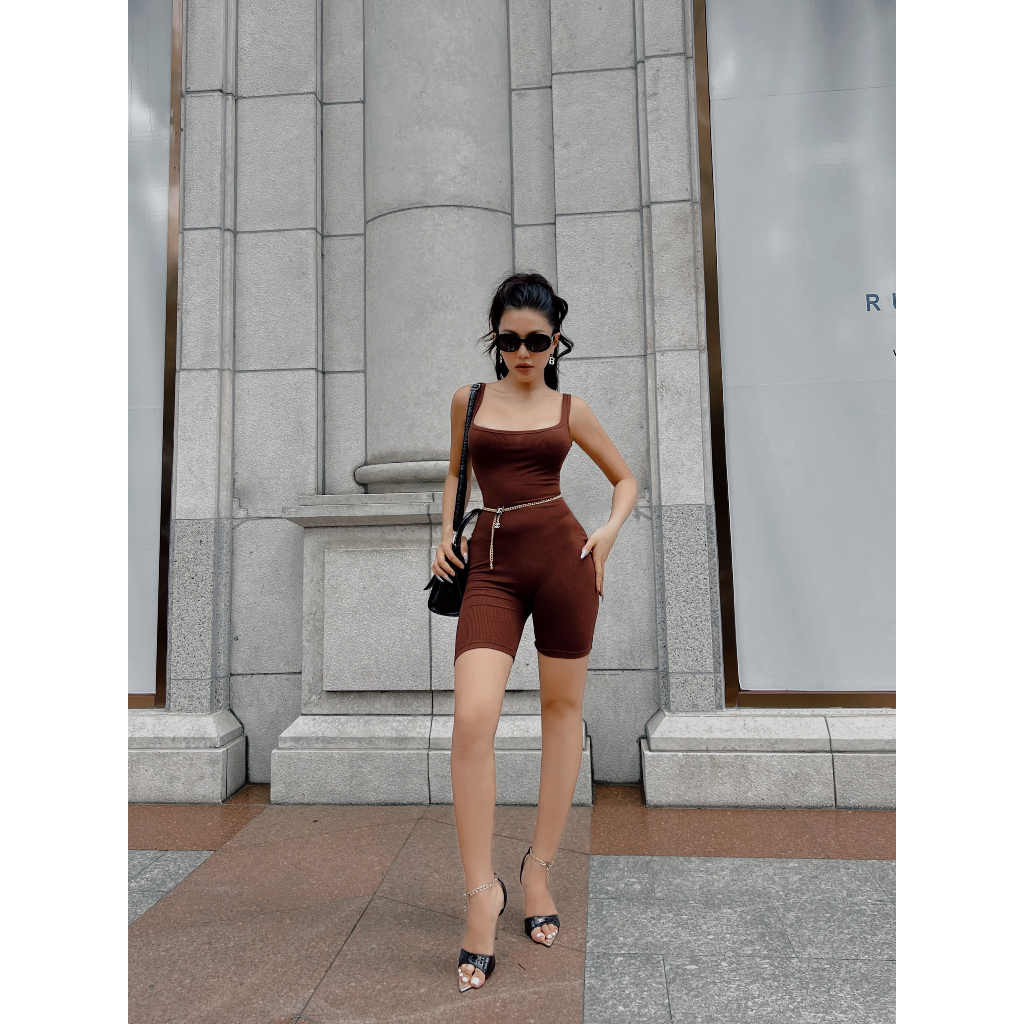 Đồ Liền Thân Đùi Nữ - Jumpsuit Vải Thun Cotton Lụa Gân Tăm Co Giãn 4 Chiều The Butterfly