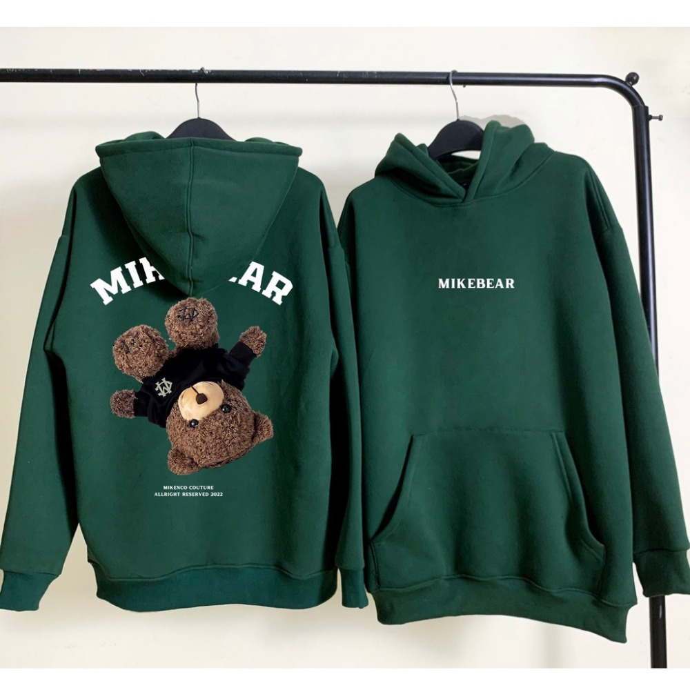 Áo Hoodie MikeBear Gấu Ngược  Áo Khoác chất nỉ bông  siêu ấm, Áo Hoodie Unisex Nam Nữ