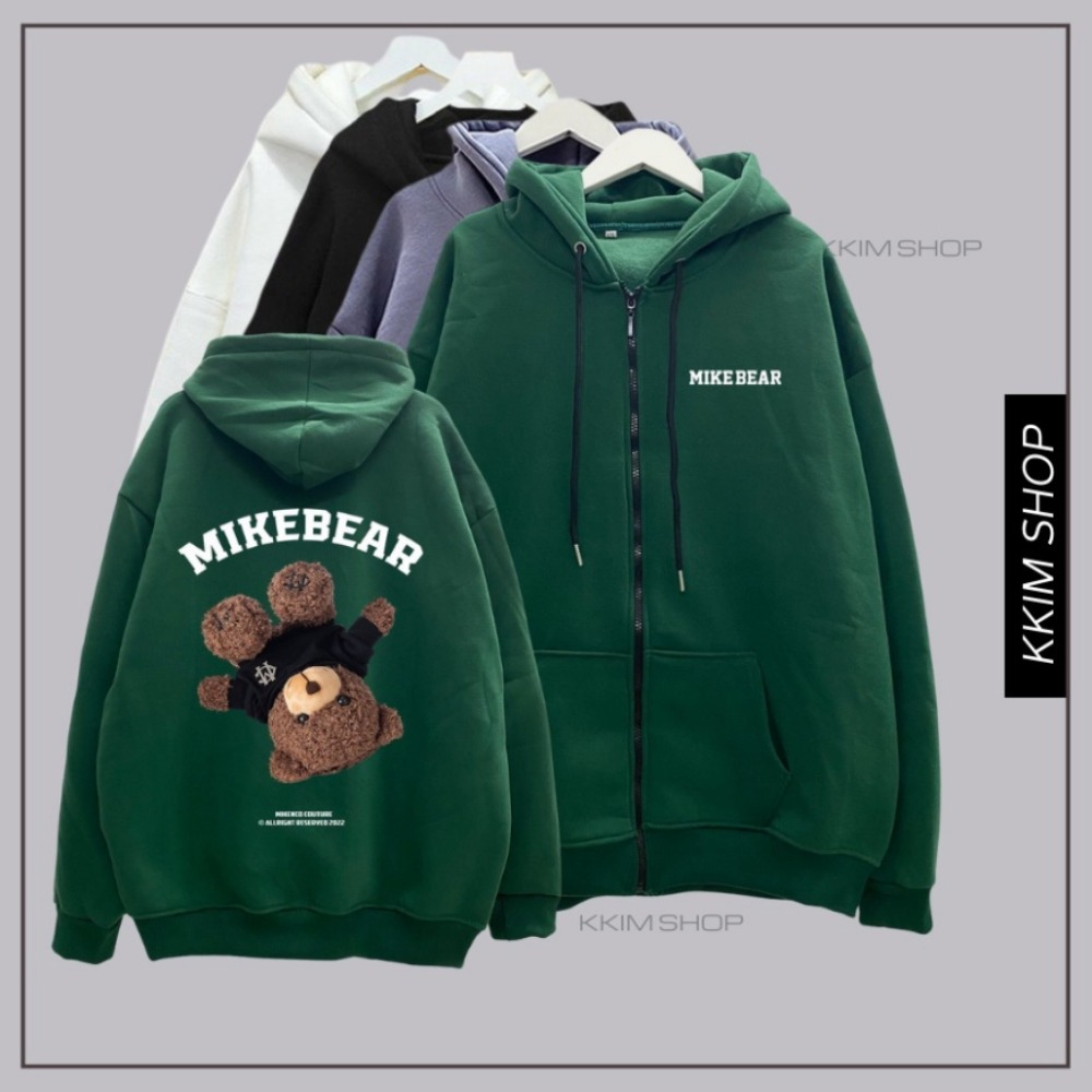 Áo Hoodie MikeBear Gấu Ngược  Áo Khoác chất nỉ bông  siêu ấm, Áo Hoodie Unisex Nam Nữ