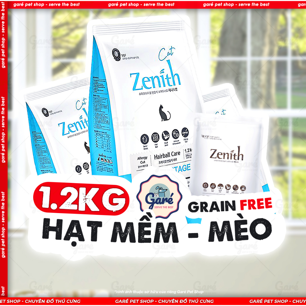 Hạt mềm Zenith cho Mèo hỗ trợ tiêu búi lông - Thức ăn hạt mềm cho Mèo Zenith Hairball Cat nhập khẩu Hàn Quốc