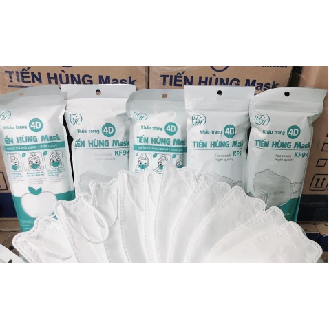 Khẩu trang KF94 Tiến Hùng màu trắng